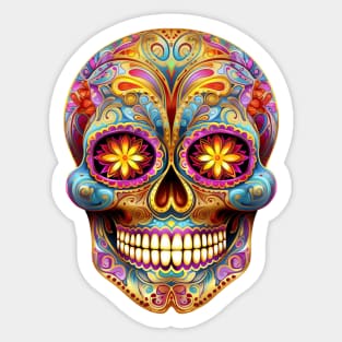 Dia De Los Muertos Sugar Skull Sticker